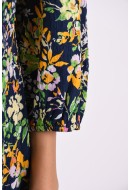 Rochie Pieces Pcpat V-Neck Navy Blazer/Yellow Flower